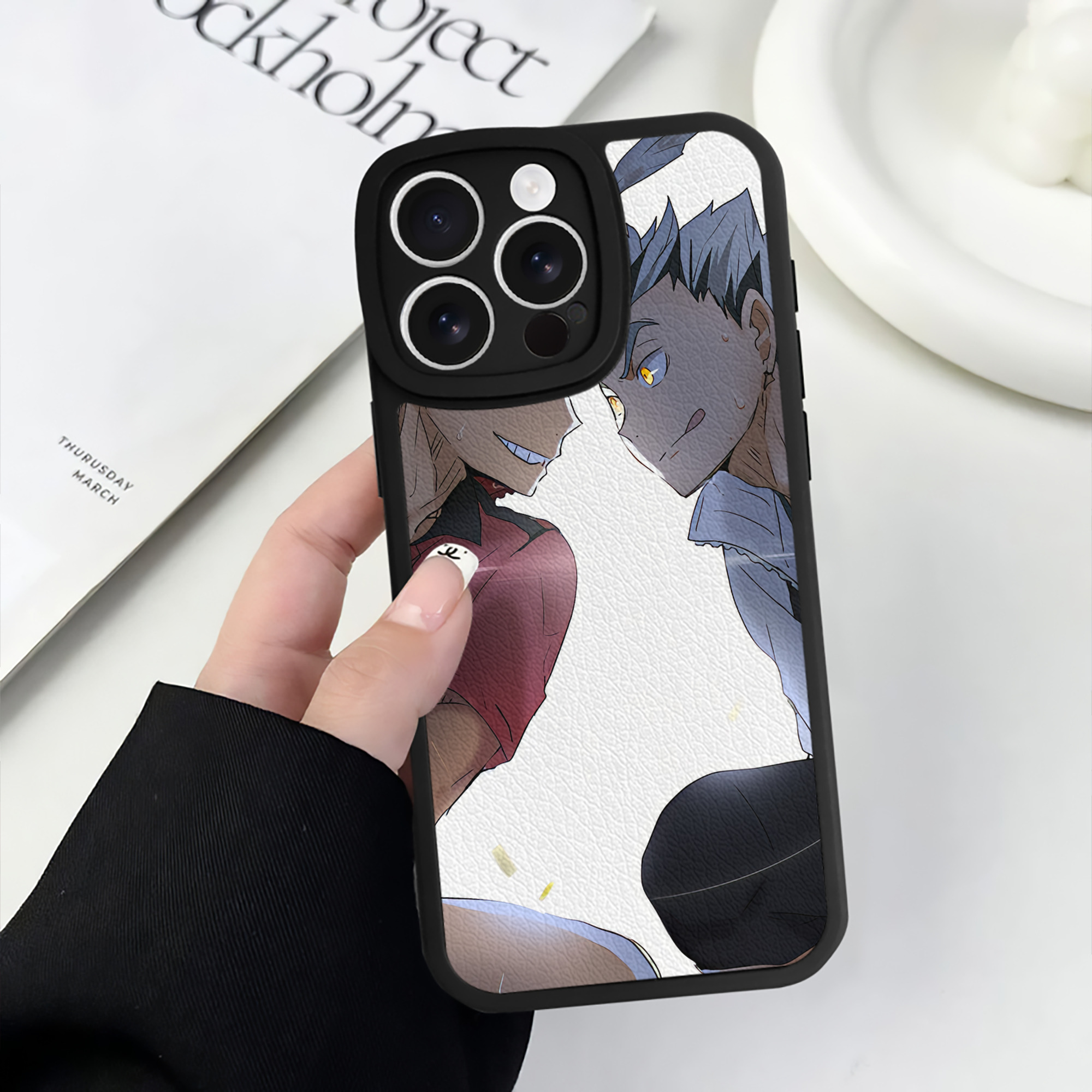 （画像用） ハイキュー!! Haikyu!! 【iPhone 16シリーズ対応】シリコンスマホケース（レザー調） 材質：シリコン